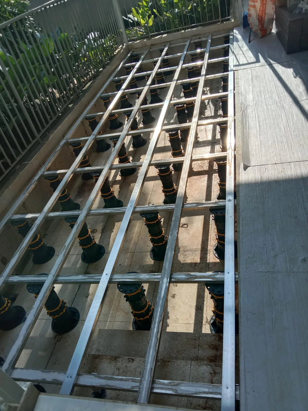 Aluminium substructure, aluminium deck framing installed by Exterior Design in Singapore