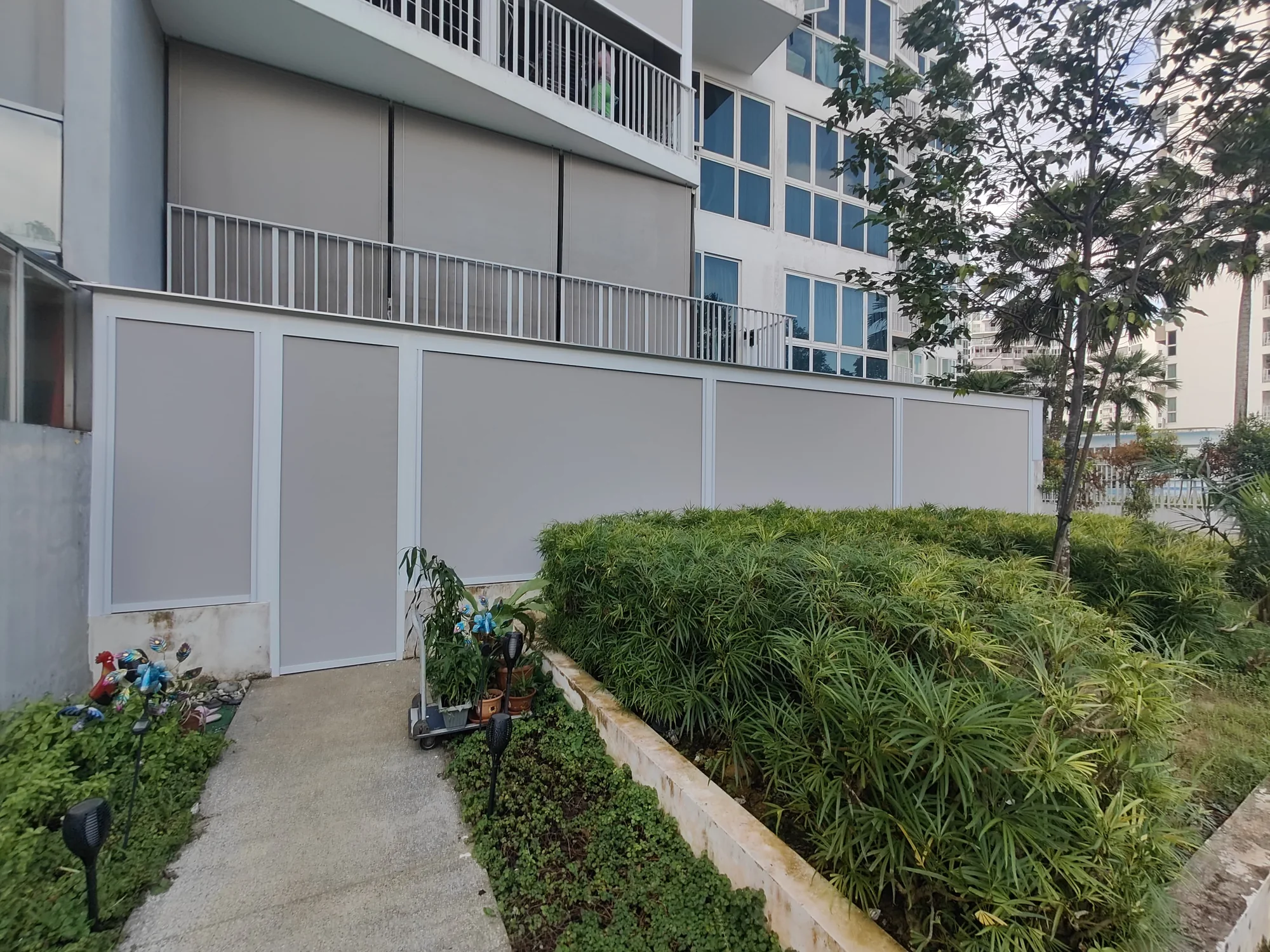 Ground floor run, ZipNice zip blinds installed by Exterior Design in Singapore